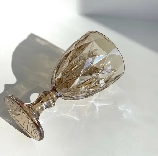 Набор бокалов для вина Glassware 6шт Подарочные цветные стеклянные фужеры для коктейлей 300мл Gold - фото 2