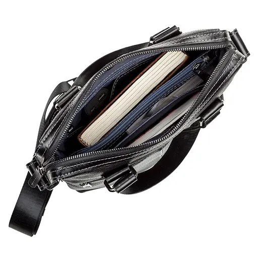 Чоловіча шкіряна сумка SHVIGEL 30х34х6 см sum0012484 - фото 5