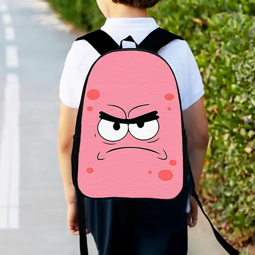 Рюкзак детский Губка Боб Патрик Стар 34х27см, городской ранец для мальчика (00512)