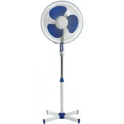 Напольный поворотный электрический вентилятор Maestro MR-900 с защитной решеткой для дома офиса (синий) - фото 1