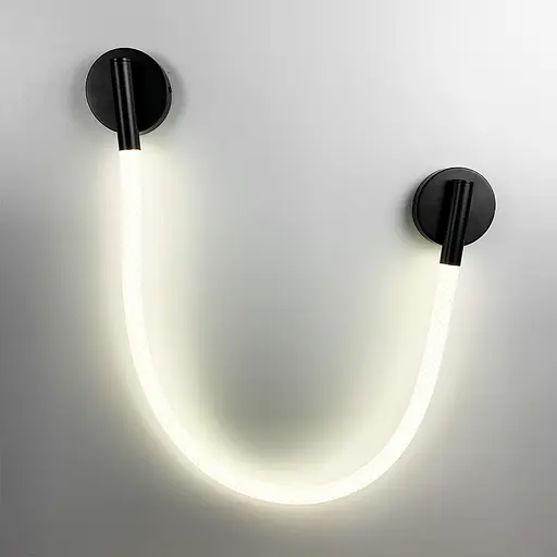 Інноваційний настінний світильник Line F довжина 100 см Арт. W30G/1000 BK - фото 8