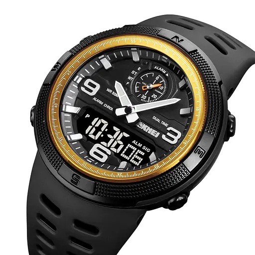 Наручний годинник чоловічий 1655GDBK Gold-Black Skmei acs0030646 - фото 2