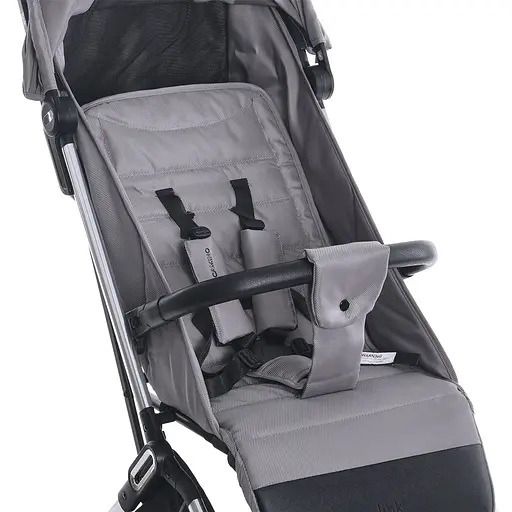 Детская прогулочная коляска-книга El Camino ME 1129 Link Silver Striped Серебряная - фото 5
