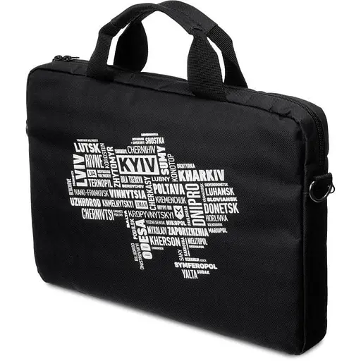 Сумка для ноутбука Vinga 15.6" NB1502 Black, White Print (NB1502UWBK) - фото 1