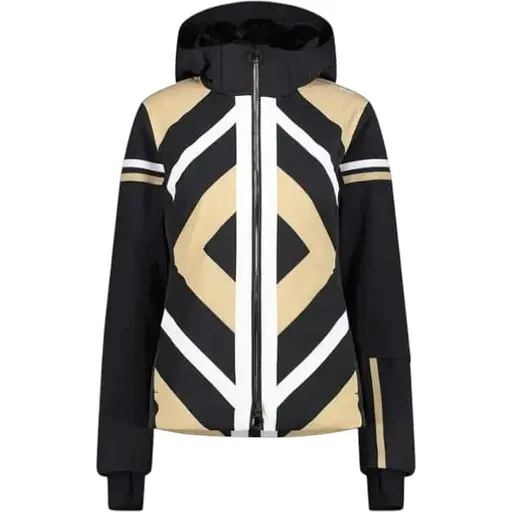 Куртка CMP Women's Geometric Patterned Ski Jacket Black/Beige L (1097-32W0256-04UM 42)