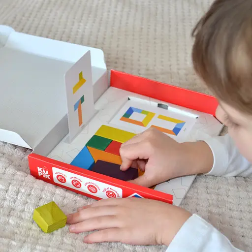 Дерев'яна головоломка "Танграм 8" Igroteco 900446, 8 елементів - фото 4