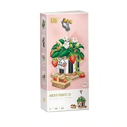 Ігровий конструктор 1284 Полуничний горщик, 686 деталей, серія Micro Plants