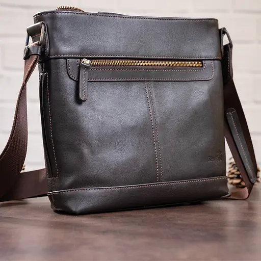 Чоловіча шкіряна сумка SHVIGEL 25,5х27,5х7 см sum0012519 - фото 5