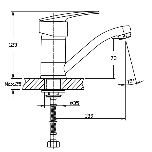 Змішувач для кухні Haiba AGAT 555 HB0010 - фото 2