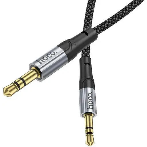 Кабель AUX звуковий Hoco UPA26 Fresh 3.5 мм M - 3.5 мм M 1 м чорний - фото 1