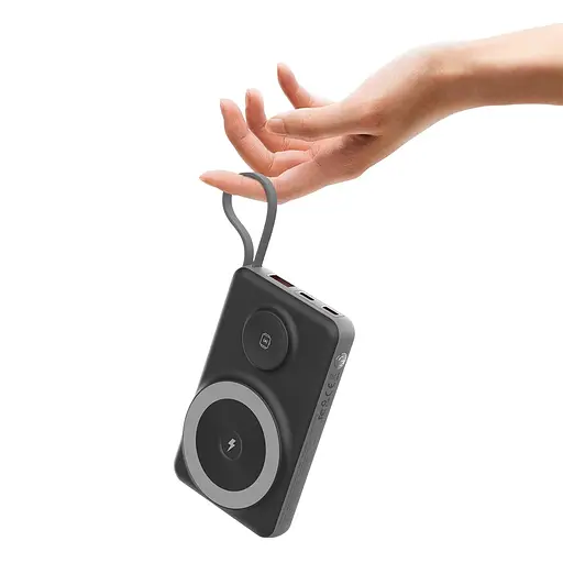 Повербанк 10000mAh Choetech B695 Black QC3.0 PD3.0 беспроводная зарядка смартфонов и Apple Watch (43-00131) - фото 5