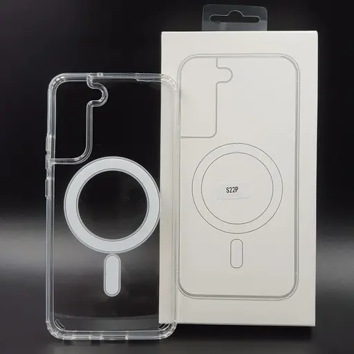 Чехол MagSafe Clear Case для Samsung S22 Plus / S22 Ultra + защитное стекло в подарок - фото 1