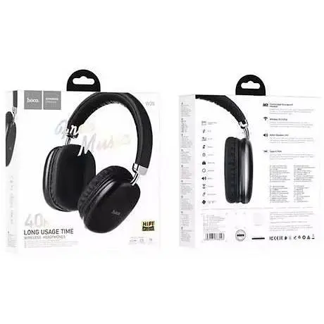 Навушники 2-в-1 бездротові та провідні Hoco W35 Bluetooth 5.3 чорні - фото 3