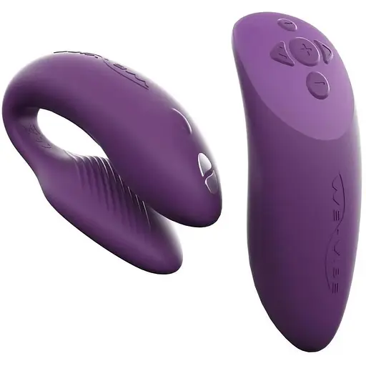 Смарт-вибратор для пар We-Vibe Chorus Purple сенсорное управление вибрациями сжатием пульта - фото 2