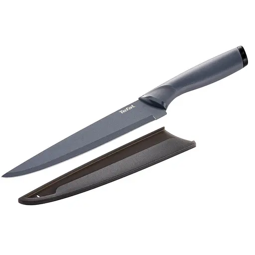 Нож кухонный поварской Tefal Fresh Kitchen с чехлом 20 см, нержавеющая сталь, пластик, черный kuh0014563 - фото 3