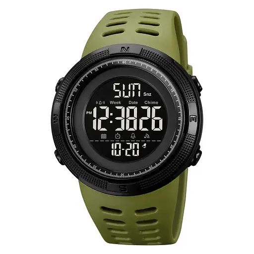 Спортивные наручные часы Skmei 2070 (Зеленые с черным циферблатом)