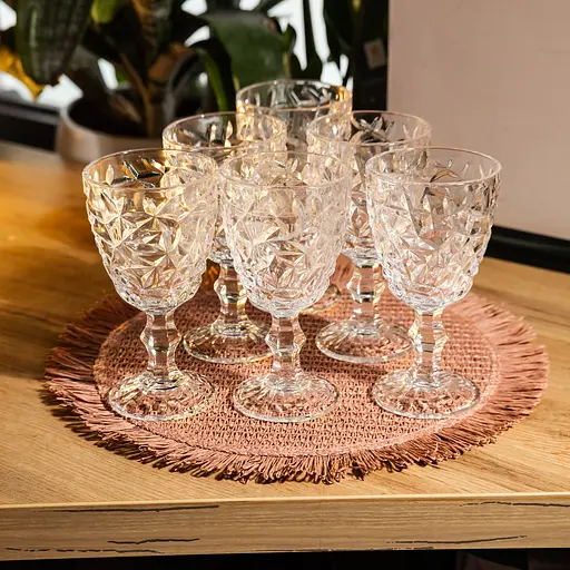 Набір келихів для вина 6 штук 340 мл винні келихи на ніжці скляні фужери для вина подарункові Yiwu HP-19-165 - фото 2