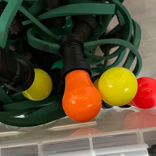 Світлодіодні лампочки UYHGO Colored E27 Edison Screw, 2W G45/A45 м'яч для гольфа, різнобарвний рожевий, жовтогарячий, червоний - фото 4