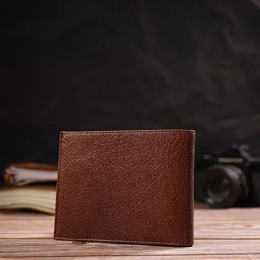 Мужской кожаный кошелек Canpellini 12х9.7х1 см acs0025691 - фото 7