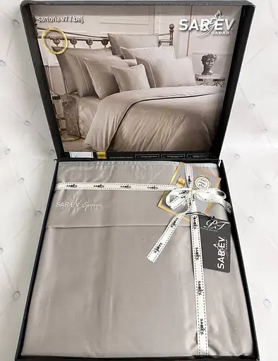 Постільна білизна Sartoria bej Сатин Преміум Sarev pbe0051695 - фото 2