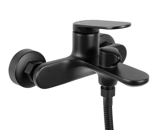 Змішувач для ванни Rea Marco black настінний з виливом REA-B5941 Чорний матовий - фото 2
