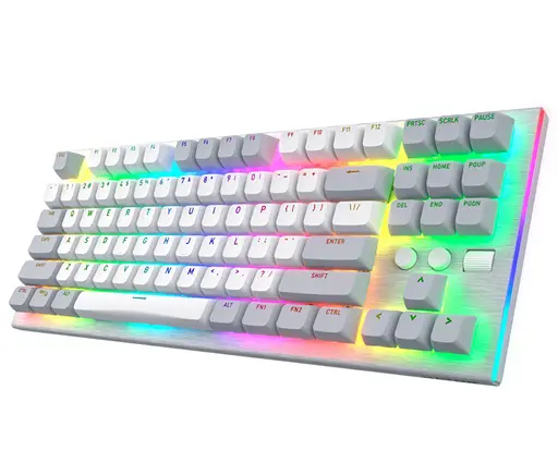 Клавіатура ігрова механічна HATOR HTK-561ENG US Layout White Gravity TKL Orange - фото 2