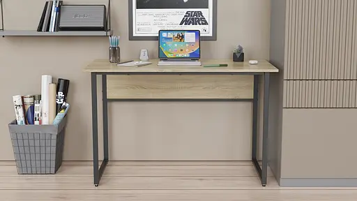 Компьютерный стол Ferrum-decor Коди 75x100x60 черный ДСП Дуб Сонома 16мм (FRD-103732)