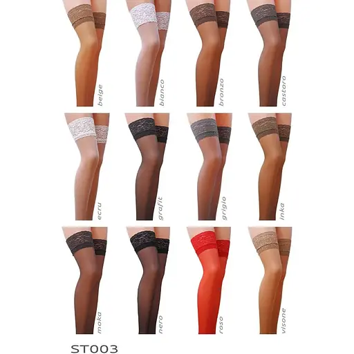 Графитовые чулки на ажурной силиконовой резинке Passion ST003 3/4 grafit - фото 4