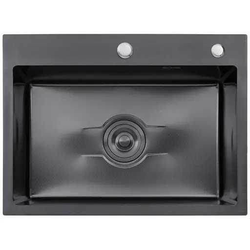 Кухонна мийка Kroner KRP Derby - 5843HM ​​PVD (2,5/0,5 мм) (CV027241) - фото 1