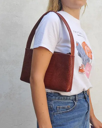 Кожаная женская сумка хобо Tarwa sum0028635 - фото 6