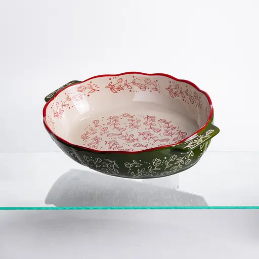 Форма для запекания Vintage 35×22×5 (см) овальная форма для выпекания в духовке с ручками Зеленый Yiwu HM05-03 - фото 6