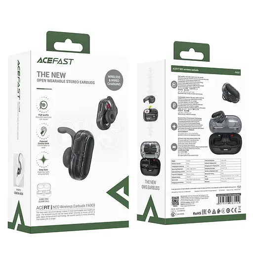 Бездротові навушники ACEFAST FA003 ACEFIT NEO wireless earbuds Black - фото 7