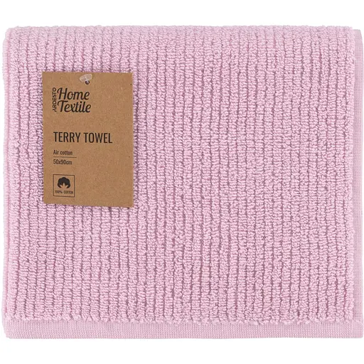 Рушник махровий Ardesto Air 50х90 см 100% бавовна рожевий (ART2150SC)  - фото 1