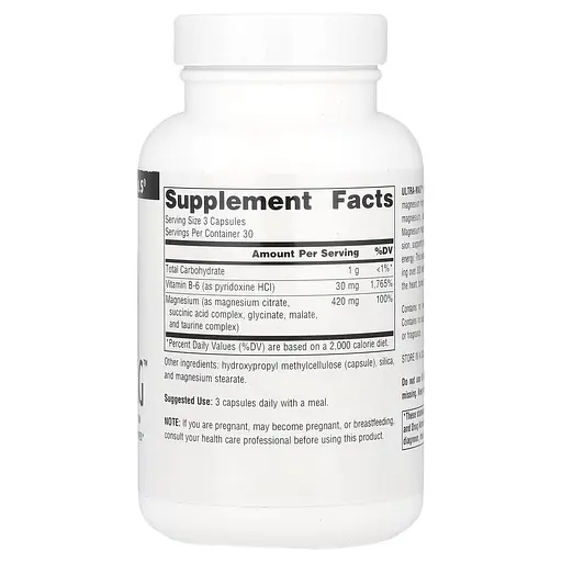 Комплекс магнию Source Naturals Ultra-Mag, 90 вегакапсул з п'яти форм - фото 2