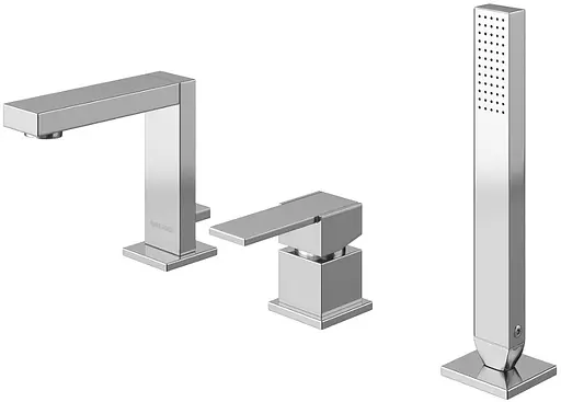 Смеситель для ванны Kohlman Excelent хром на борт ванны QB241H Хром - фото 1