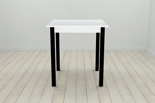 Стіл кухонний Ferrum-decor Агата 75x70x70 Чорний ДСП Біле 16мм (FRD-106245)