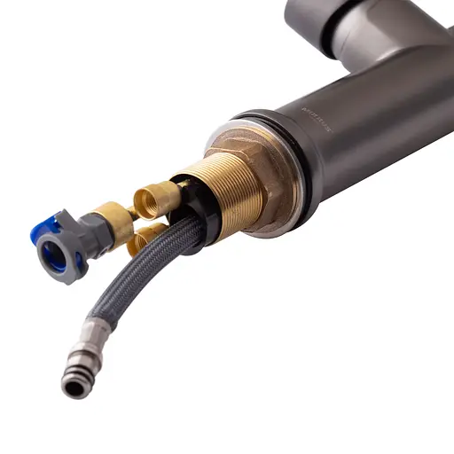 Смеситель для кухни с выдвижным изливом Mixxus Premium Pull 014 graphite MI6959 Графит - фото 2