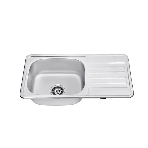 Кухонная мойка Kroner KRP Satin-7642 (0,8 мм) CV025282, Satin - фото 3