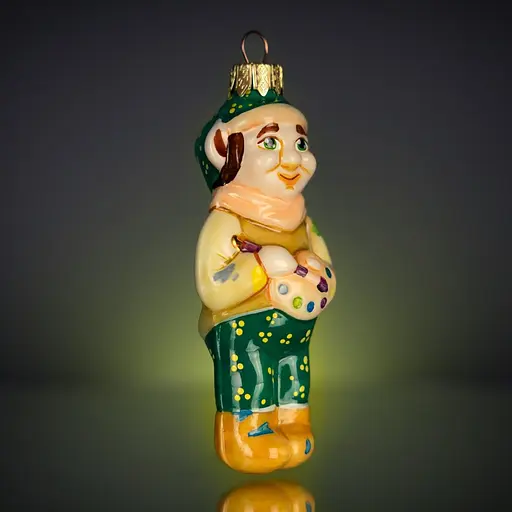 Ялинкова прикраса Різдвяні історії Ельф художник скло (4820001045215) - фото 3