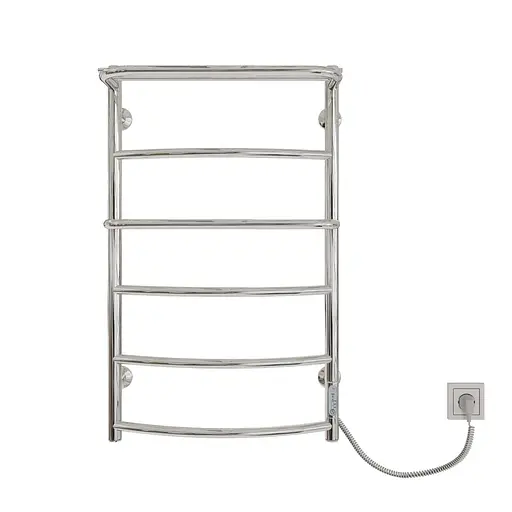 Электрический полотенцесушитель Kosser Каскад с полкой 800x500/6 ER ДКп02ER, Хром, Правое - фото 2