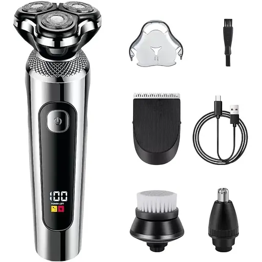 Бездротова роторна електробритва Asheyya для вологого та сухого гоління для чоловіків