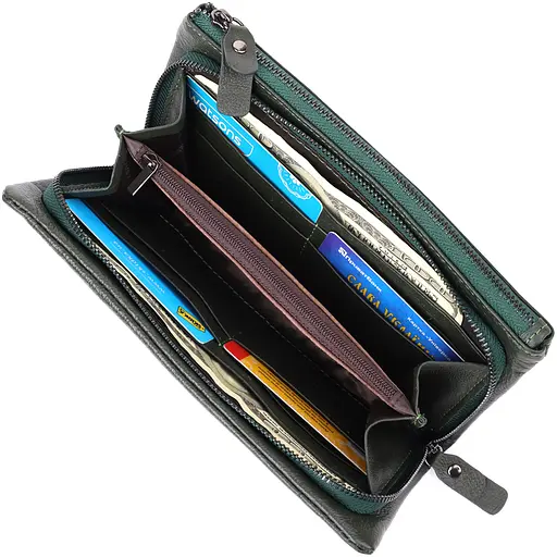 Кошелек для женщин с кистью из натуральной кожи ST Leather 20.5х10х3 см acs0029681 - фото 6