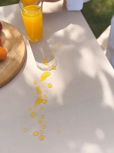 Водовідштовхувальна скатертина Бежевий однотон 280х140 см (+ 6 серветок 30х40) - фото 8