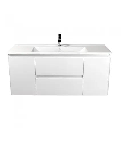 Тумба Мойдодир Сорренто 120-А з умивальником SU-120 Білий підвісна Білий - фото 8