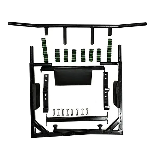 Турнік-бруси настінний Iron 4 в 1 з м'якими ручками чорний NE-TR-4B - фото 2