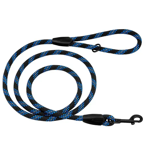 Поводок для собак Barksi Active 183х0.7 см черно-голубой - фото 1