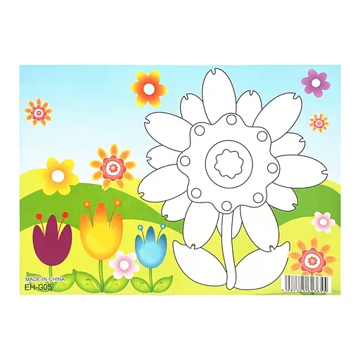 Дитяча мозаїка за номерами "Поле квітів" Bambi 13-126-19, 5 кольорів - фото 2
