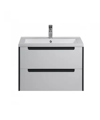 Тумба Мойдодир Paula 60-A з умивальником Cosmopolitan 60 Білий/графіт - фото 3