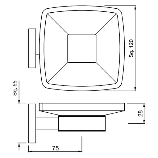 Мыльница Jaquar Kubix Prime AKP-CHR-35731P, Хром - фото 2