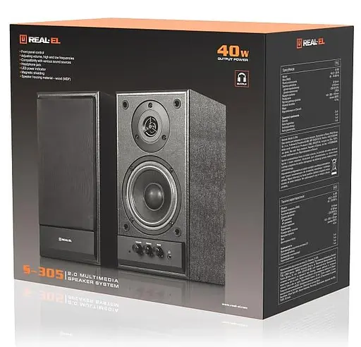 Акустична система Real-EL 2.0 S-305 Black (EL121200012) - фото 7